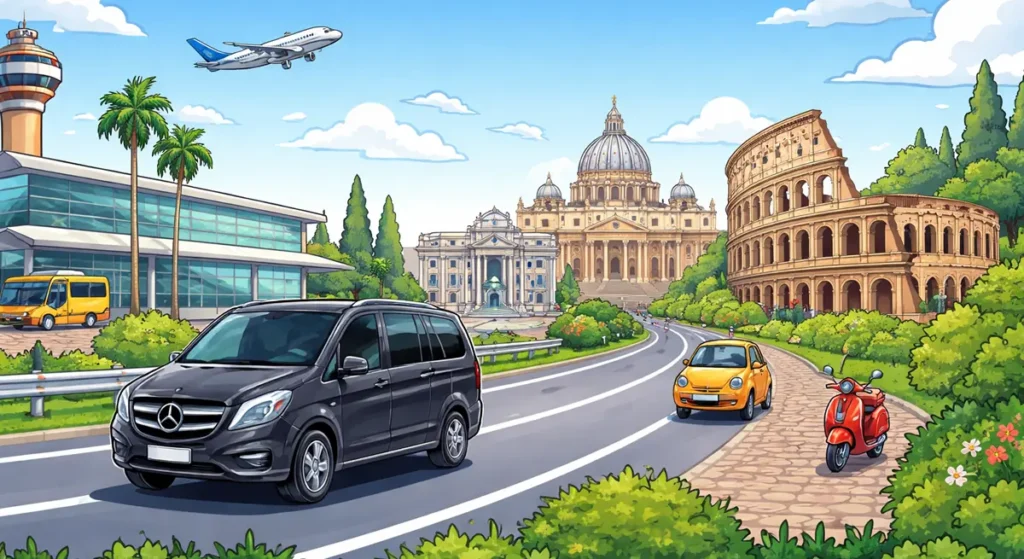 Private Transfer from Fiumicino Airport to Rome City Center