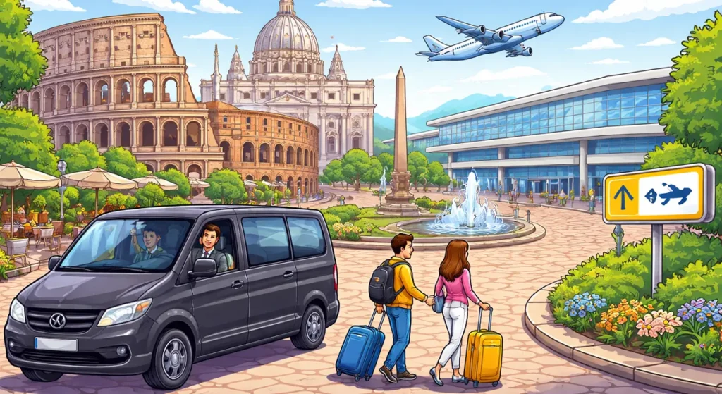 Rome to Fiumicino Airport transfer